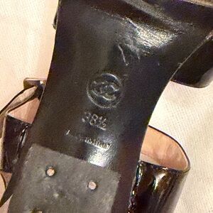 Chanel Black Patent Leather Sandals